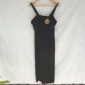Essue Rowan Culotte Jumpsuit. Black. Medium